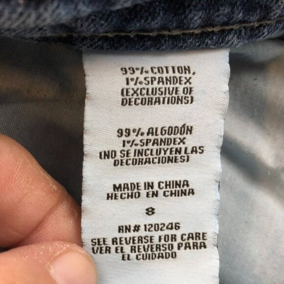 TJC Womens Jeans Size 8 Blue Denim Distressed Bootcut Leg Casual Retro Classic - Picture 3 of 16